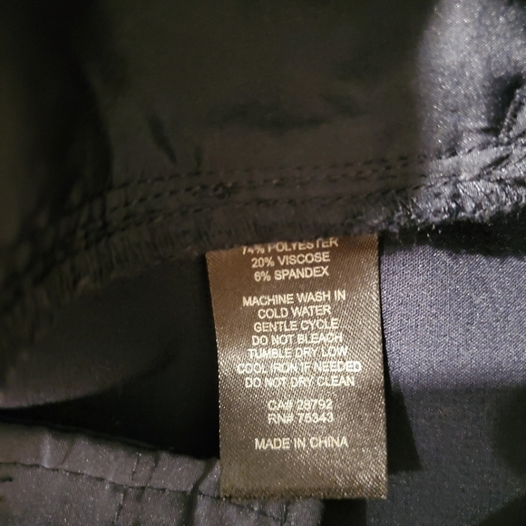 Cynthia Rowley Crop Pants Navy Blue Wide Leg - Picture 4 of 5